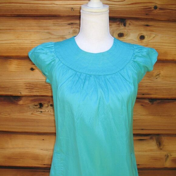 Calypso St. Barth Womens Blue Green Silk Mini Dress - Picture 2 of 7